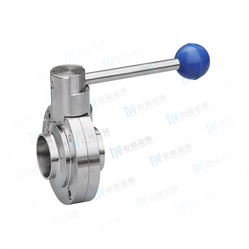 Pivotal lever-type welded butterfly valve