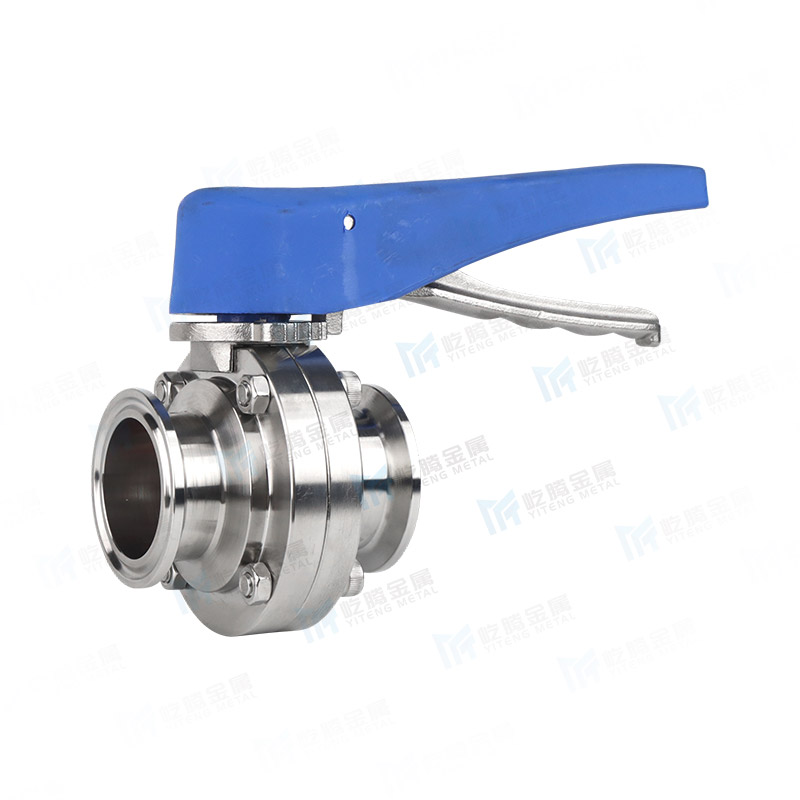 Sanitary grade quick installation butterfly valve