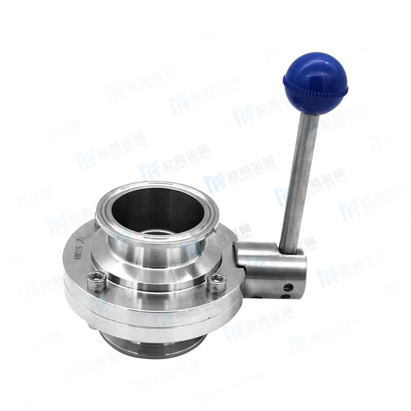 Sanitary grade welded butterfly valve