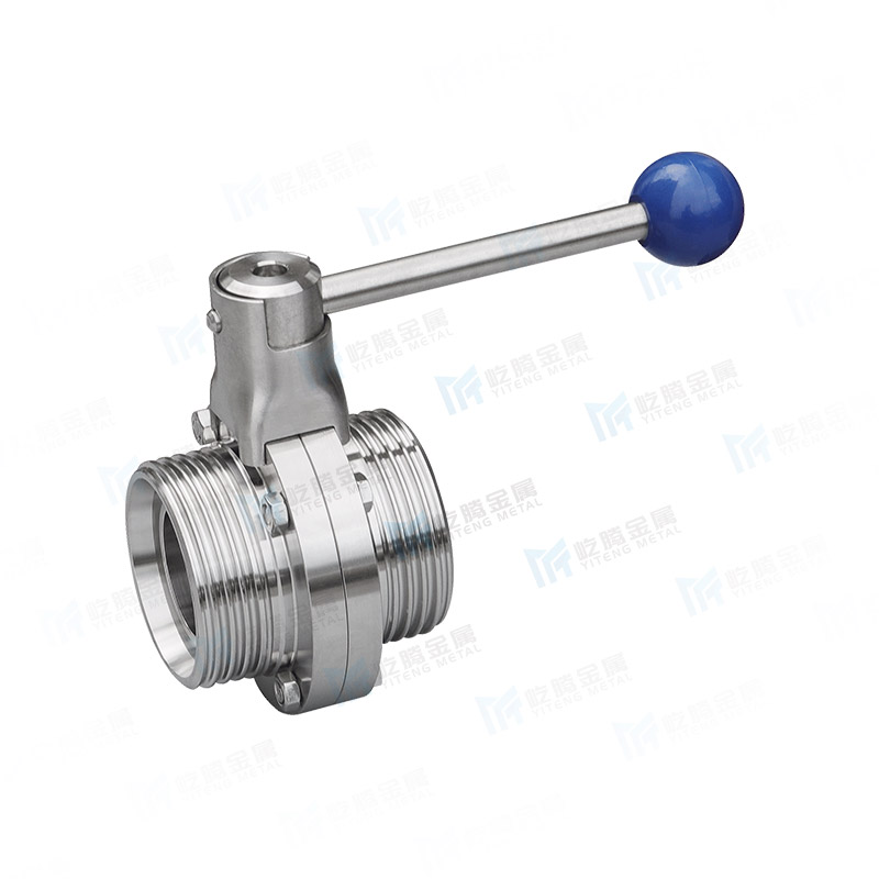 Pull rod external thread butterfly valve