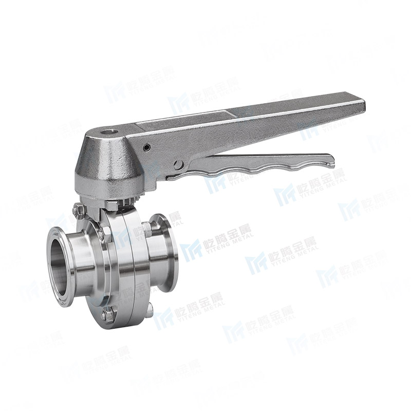 Duck billed quick release butterfly valve