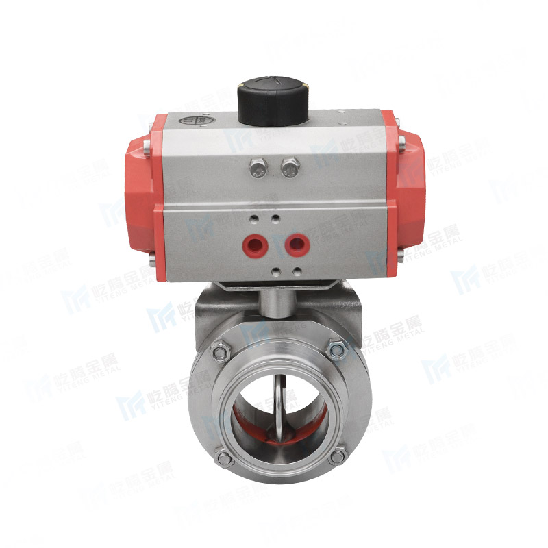 Pneumatic quick installation butterfly valve