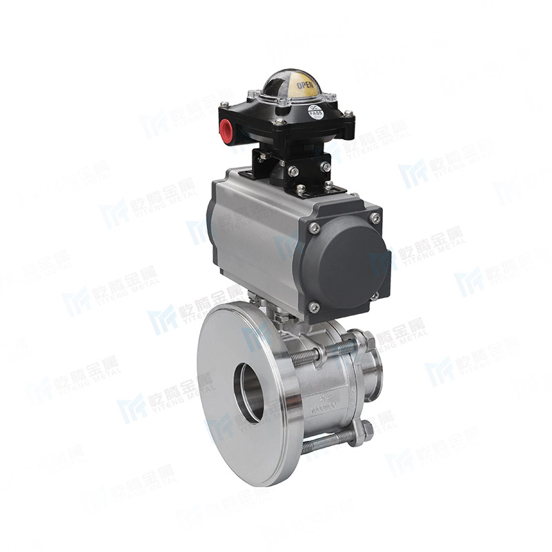 Pneumatic tank bottom ball valve