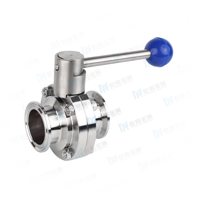 Sanitary grade quick installation butterfly valve