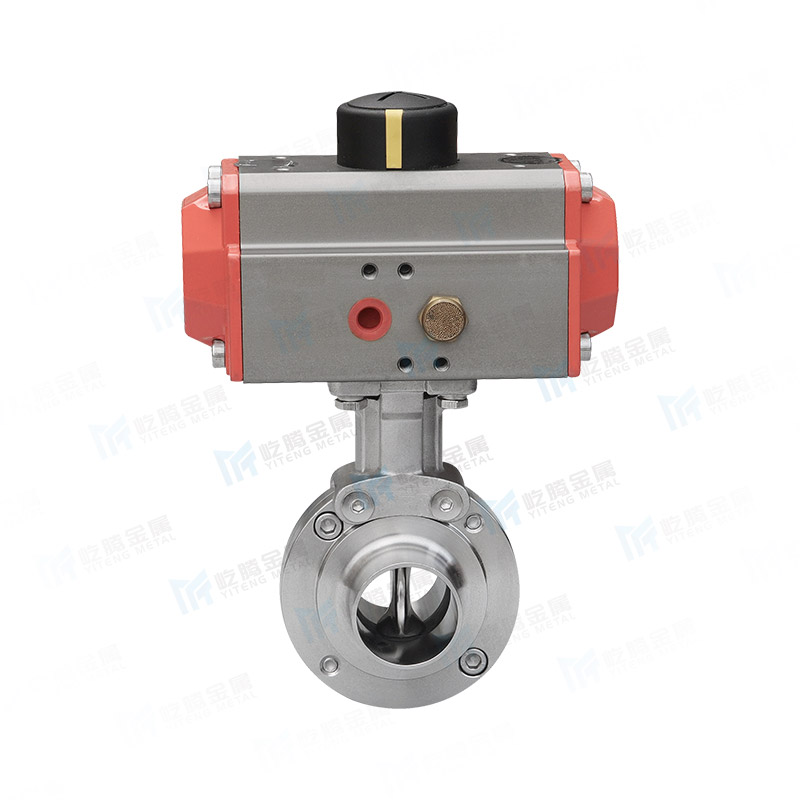 Pneumatic welding butterfly valve