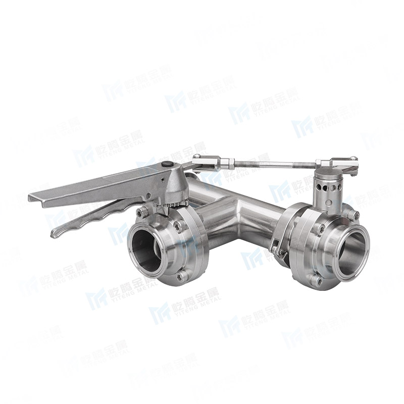 Three way linkage butterfly valve